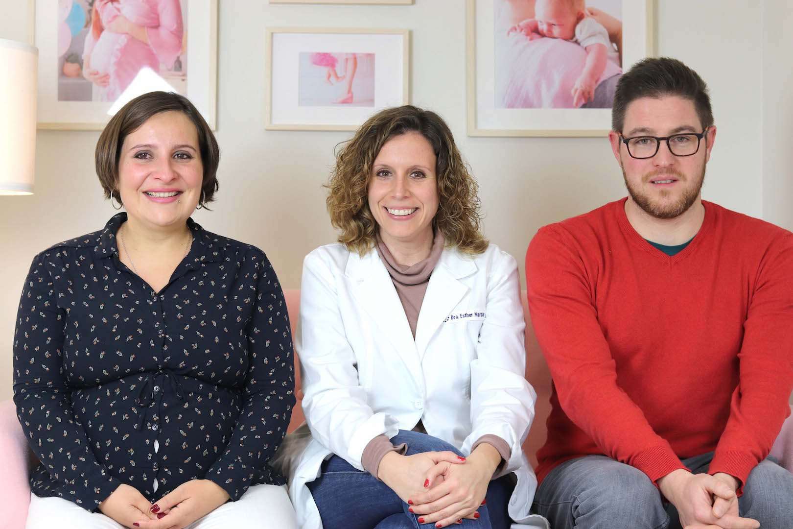 Carolina y Roberto con Esther Marbán